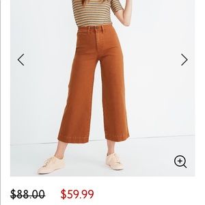 Madewell Emmet Wide Leg Crop pants